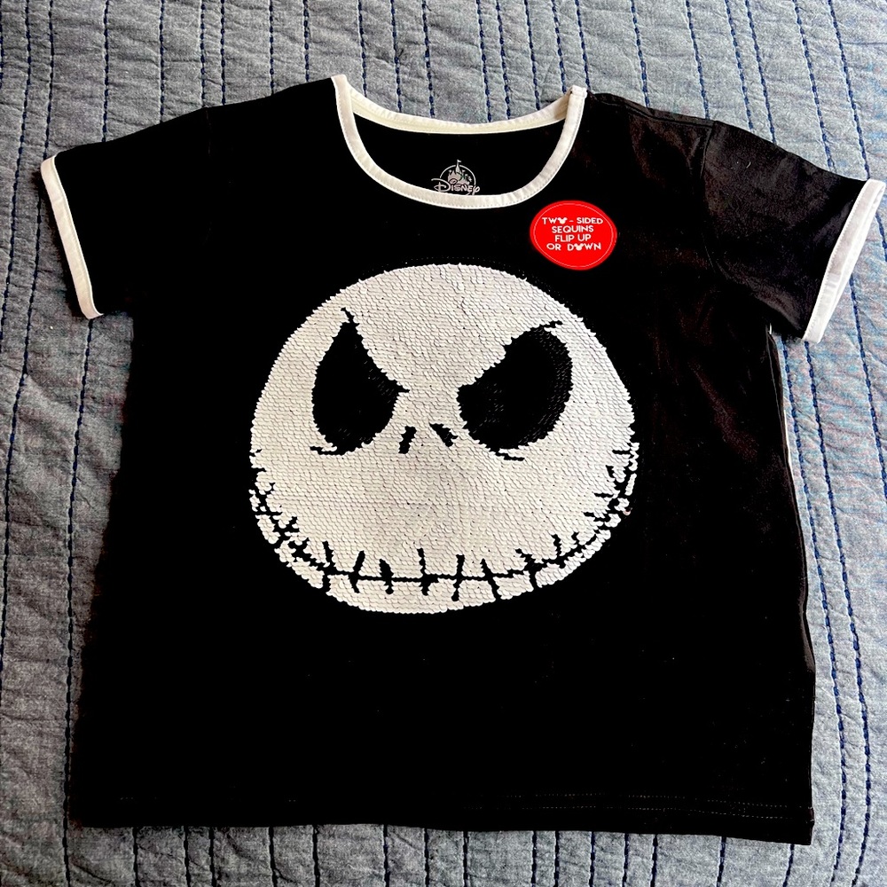 Jack Skellington Sequin Flip Shirt